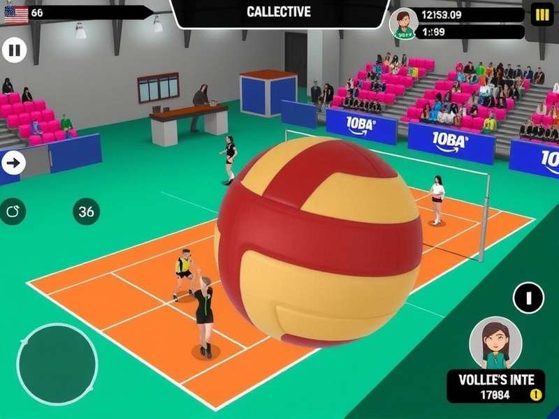 Volley Maven India Game Screenshot Showing Indian Volleyball Court